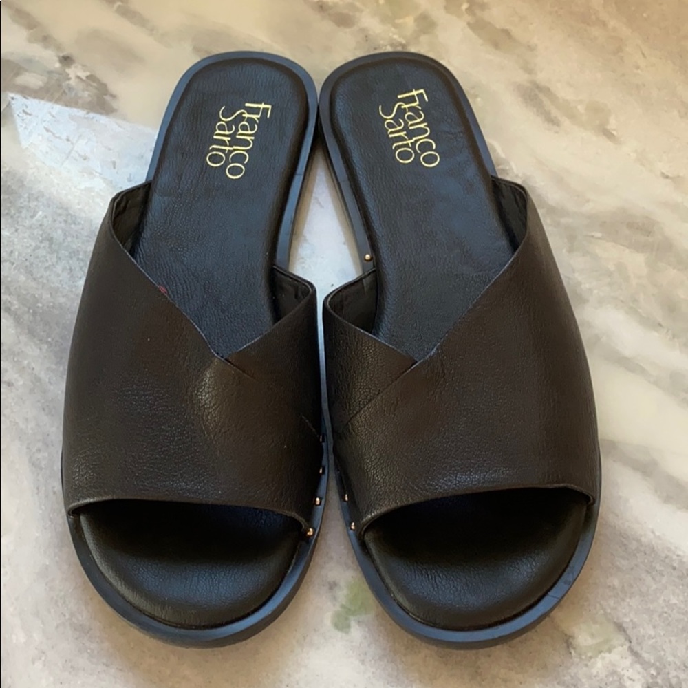 Franco Sarto Riviera Flat Sandal w/Gold Grommets